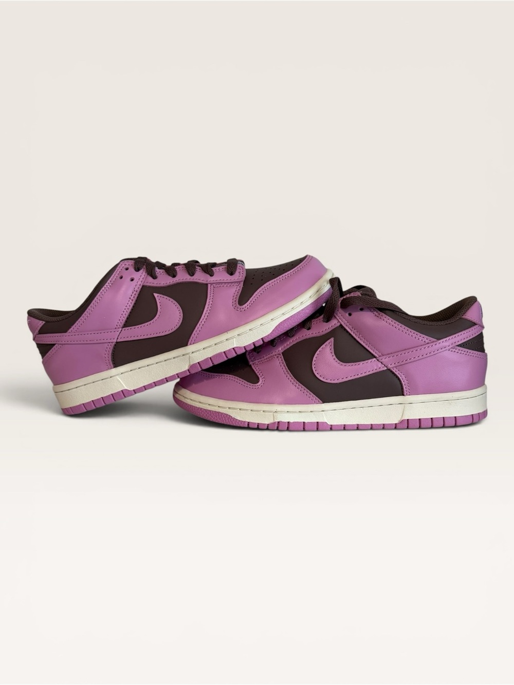 Nike Dunk Low Pink & Brown Low-Top Sneakers - size 6.5 youth